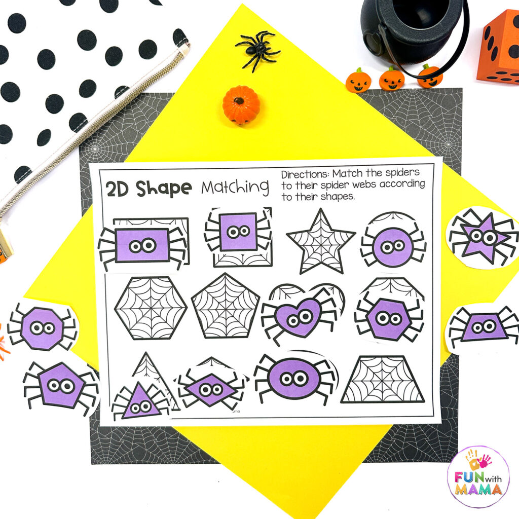 halloween shapes activity