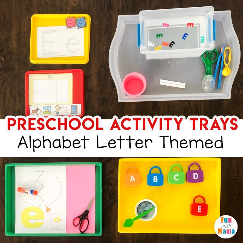 preschool activity trays