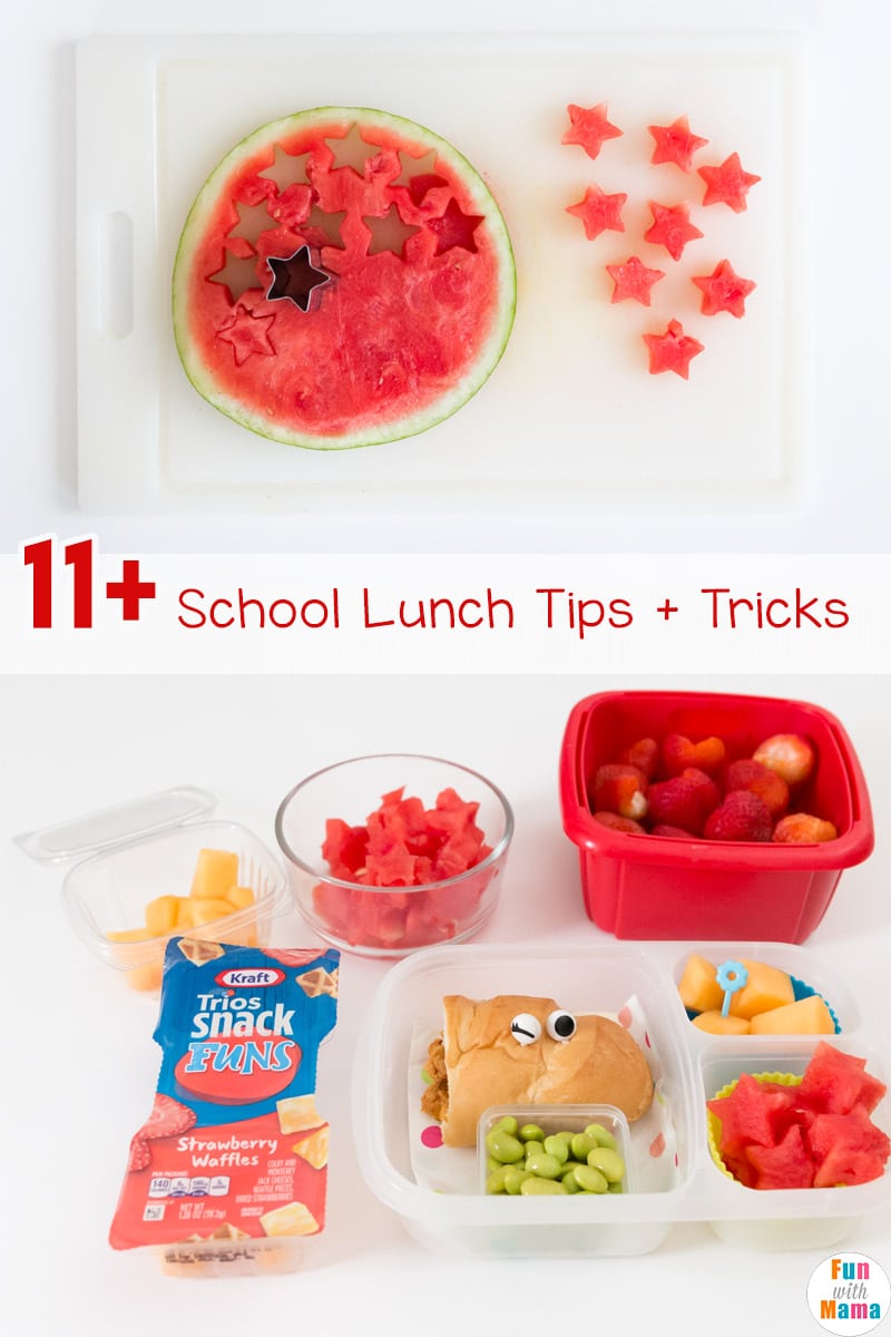 These school lunch tips tricks and hacks are exactly what a busy mom needs to make the whole school lunch prep easier. #schoollunch #schoollunchideas #schoollunchtips #bento #bentobox #school #lunch #healthylunch