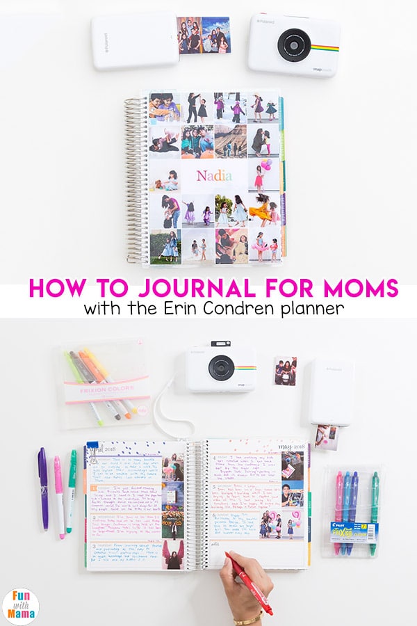 how to journal for moms with erin condren planner