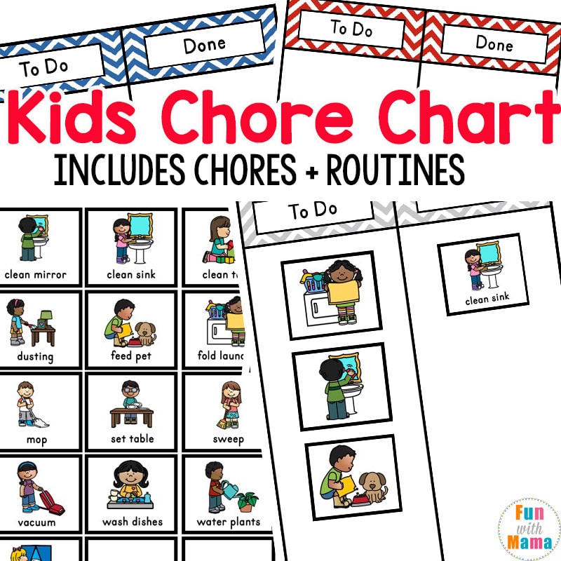 Preschool Chore Chart With Pictures