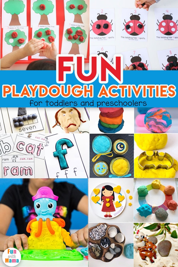 These fun playdough activities are perfect for toddlers and preschoolers to strengthen those fine motor skills and future handwriting too!