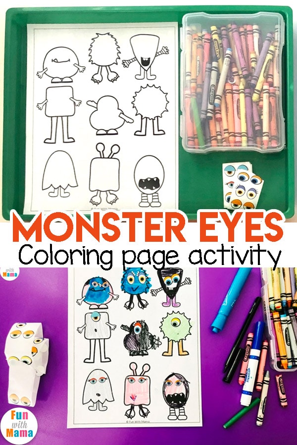 monster eyes coloring page