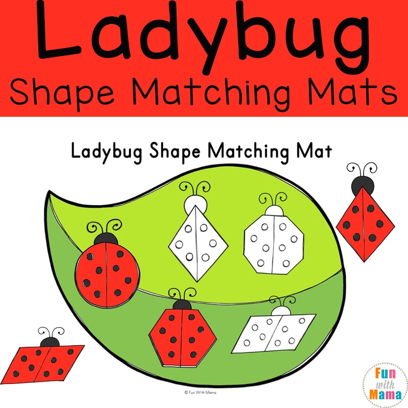 Ladybug Shape Matching Mats - Shapes for Preschool and Early Learners 