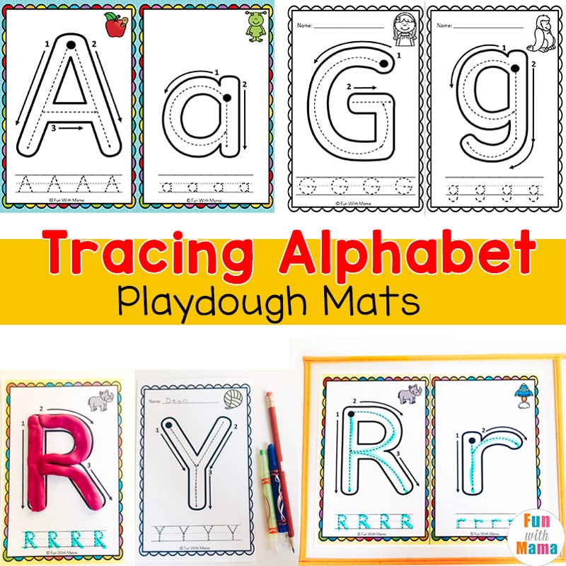 Alphabet Playdough Mats / Letter Play Dough Mats / Playdoh Mats with  Pictures