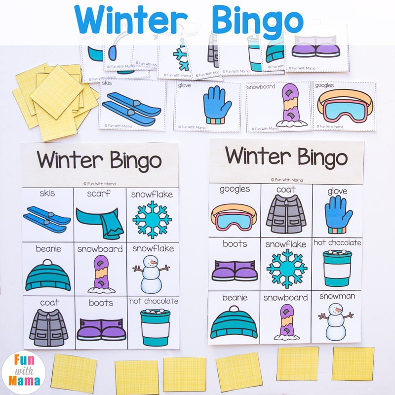 Winter Bingo Game - Fun with Mama
