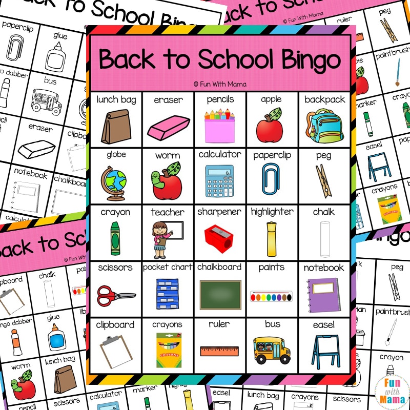 Free Printable Back to School Games