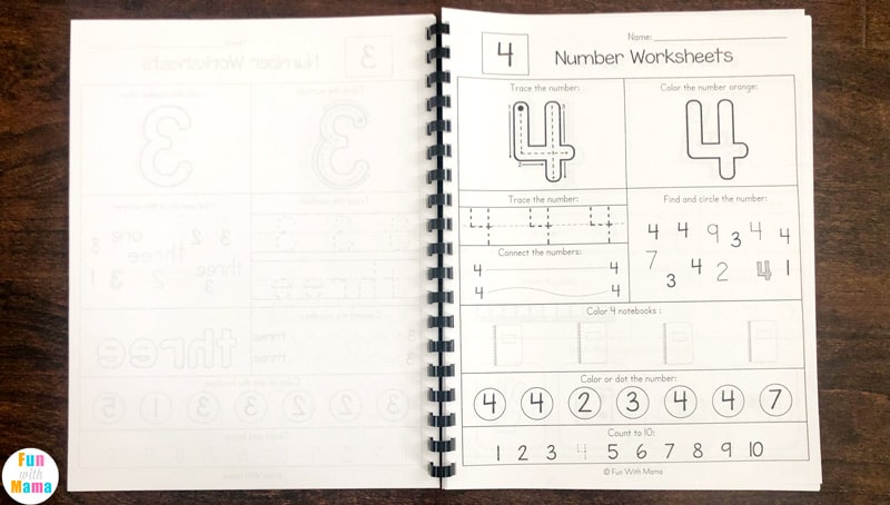 number 4 worksheet