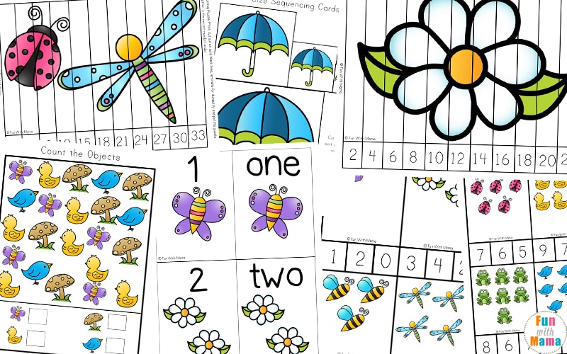 Toddler and Preschool Spring Learning Activities Packet