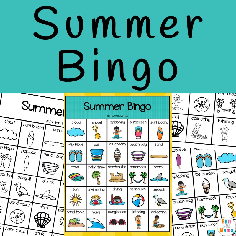 summer bingo game printable 