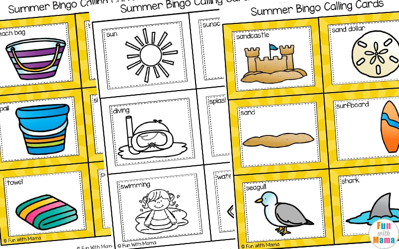 printable bingo game for kids