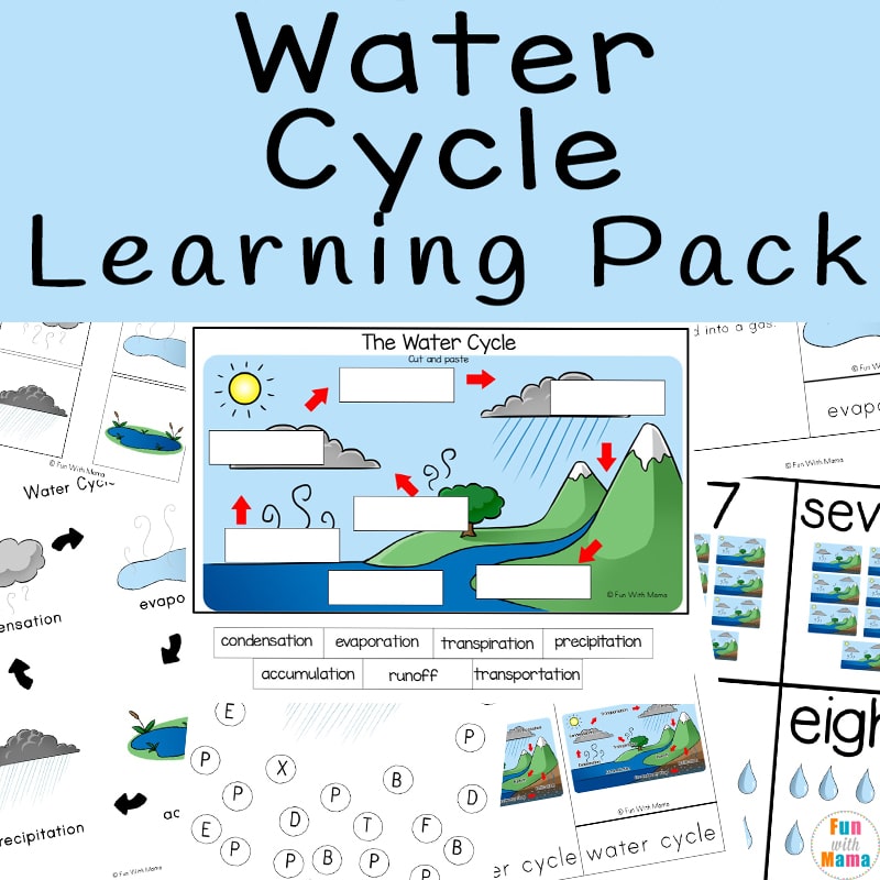 Water Cycle Worksheet Learning Pack Fun with Mama