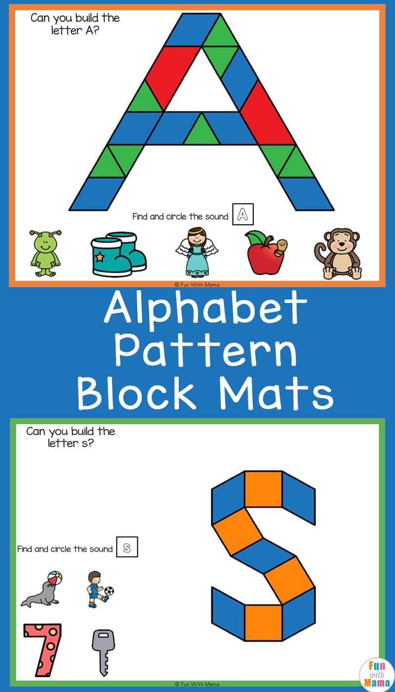 Alphabet Pattern Blocks Printable - Stay At Home Educator