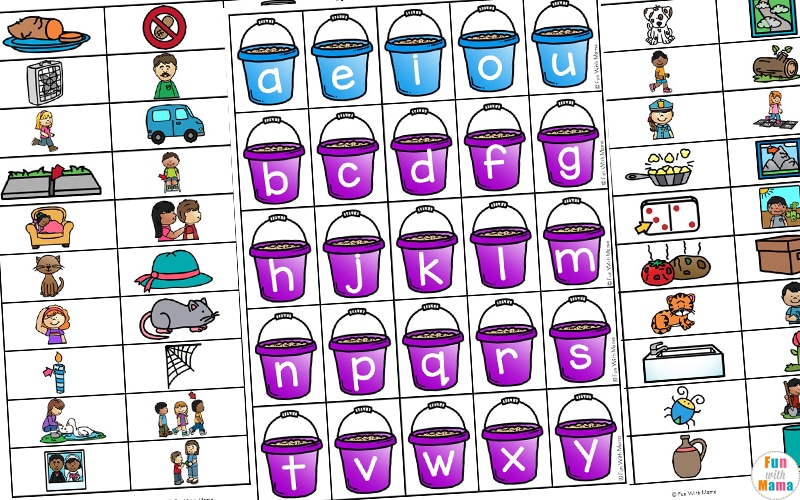 Summer Themed CVC Word Building - Fun CVC Words Worksheets