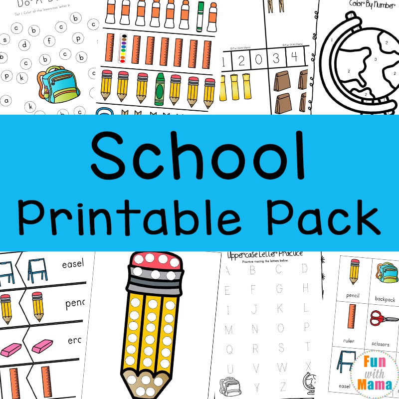 Free Printable Back To School Worksheets Preschool