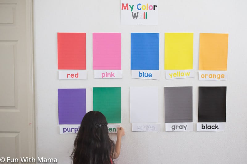 How many colors should a 5 year old know?