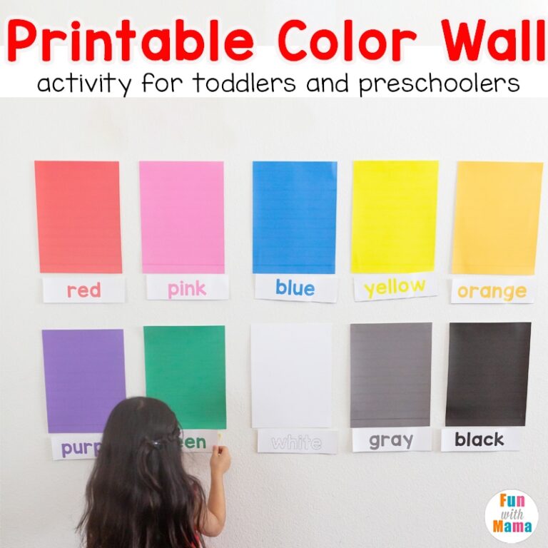printable color wall matching color names to color