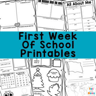First Day of School Activities + Printables - Fun with Mama