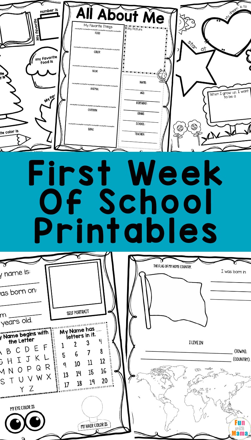 First Day of School Activities + Printables - Fun with Mama