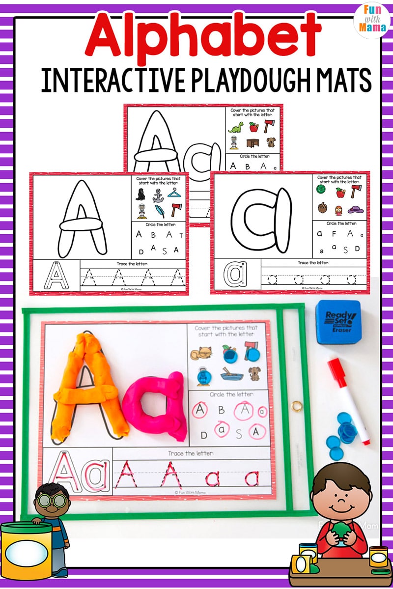 Alphabet Playdough Mats / Play Dough Mats / Playdoh Mats - Kinder Resources