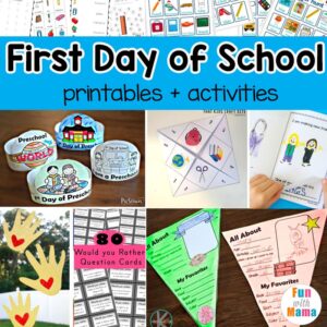 Fun First Day of School Printables - Fun with Mama