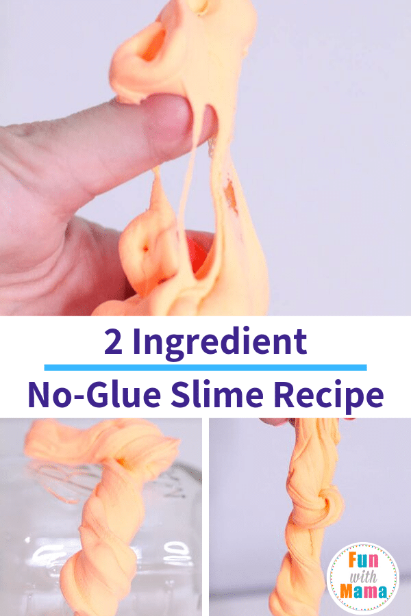 No Glue Slime Recipe 2 Ingredient Slime Fun With Mama