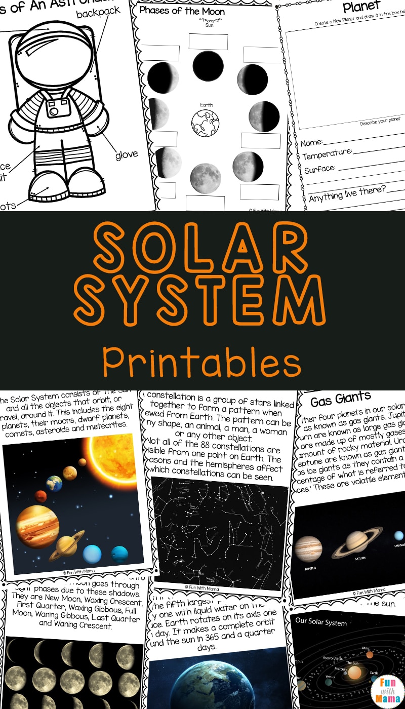 solar system worksheets for kids 