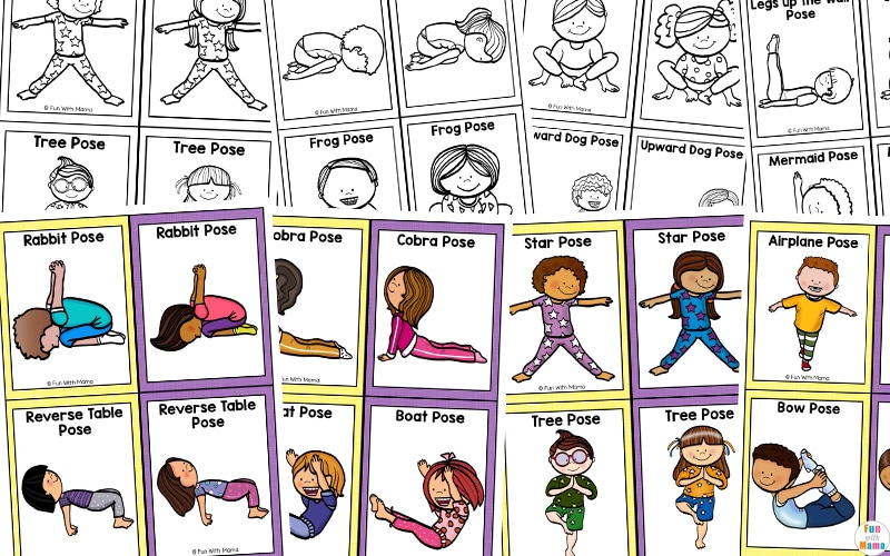 Yoga Cards for Kids - Great for Brain Breaks - Fun with Mama