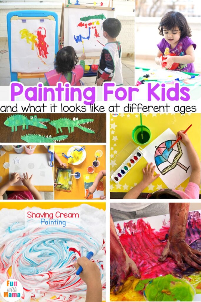 Painting For Kids at different ages - Fun with Mama