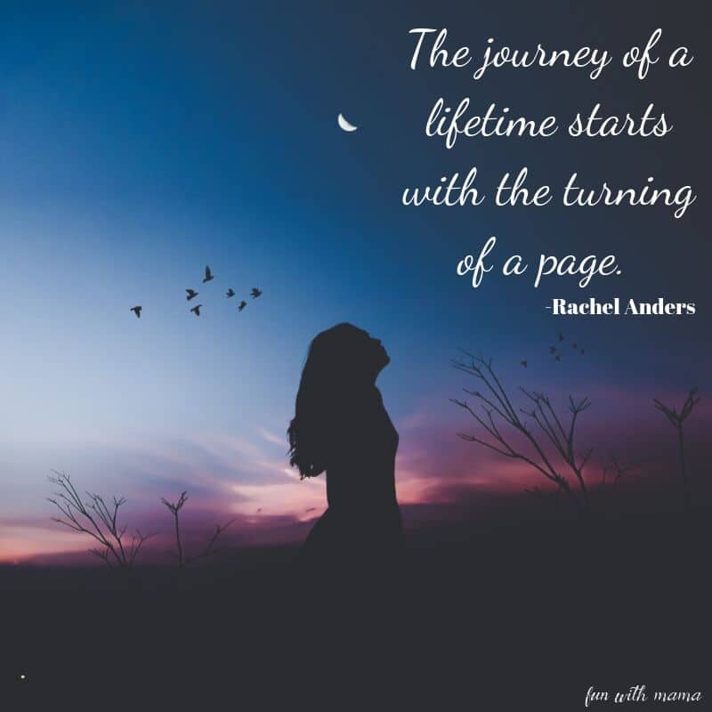 the journey of a lifetime starts with the turning of a page