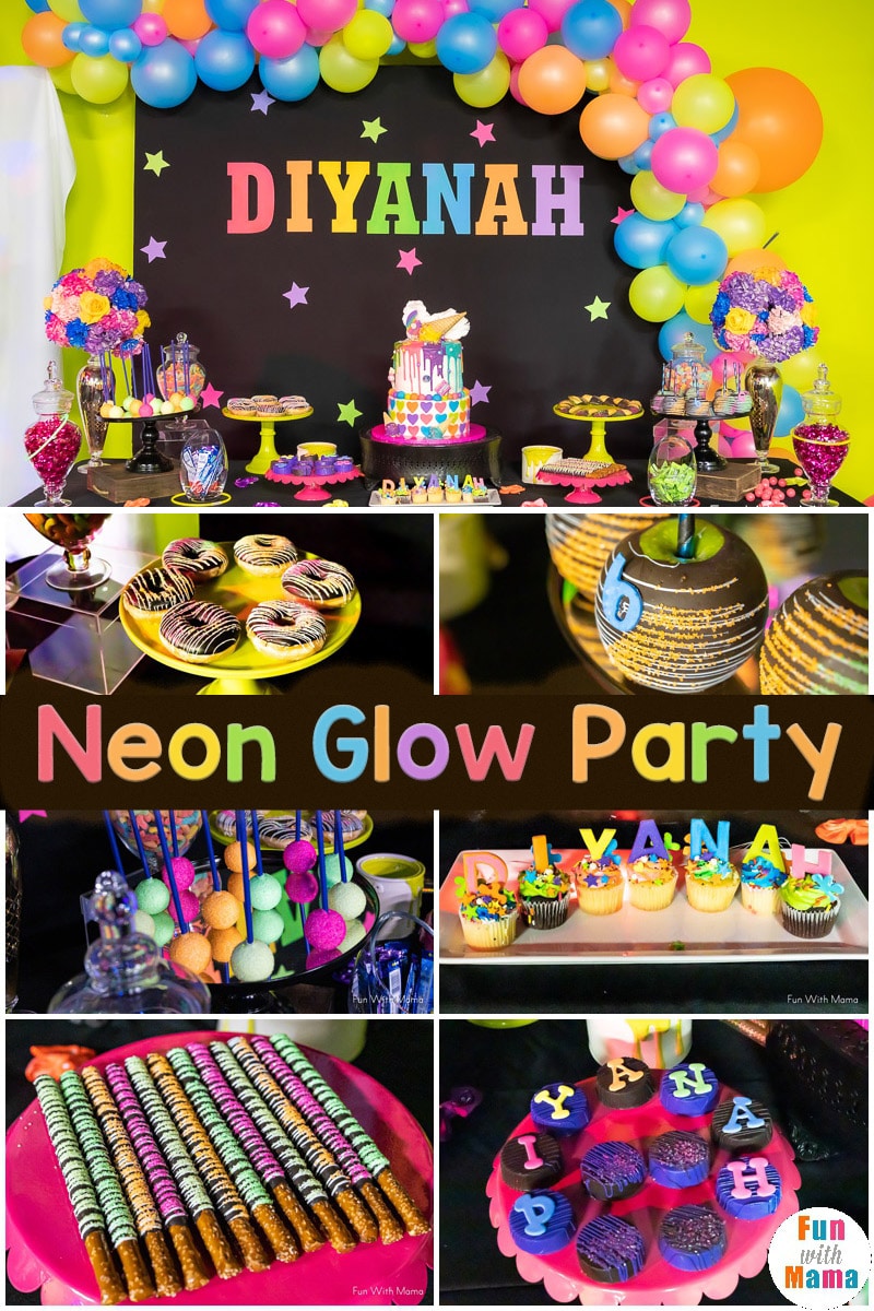 Buy Neon Balloon Arch Birthday Glow up Party Decorations Retro Online in  India - Etsy