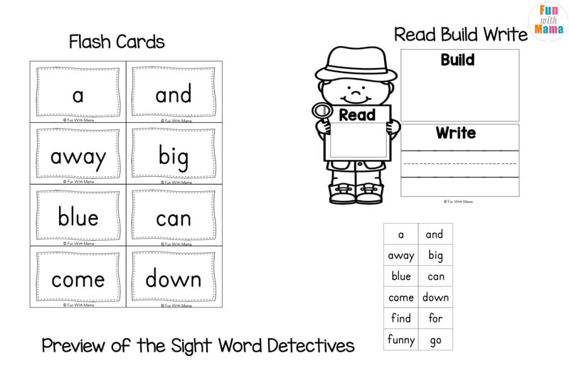 sight word flash cards