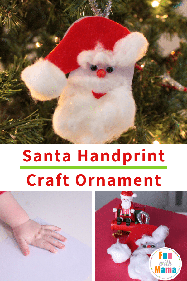 handprint ornament santa craft