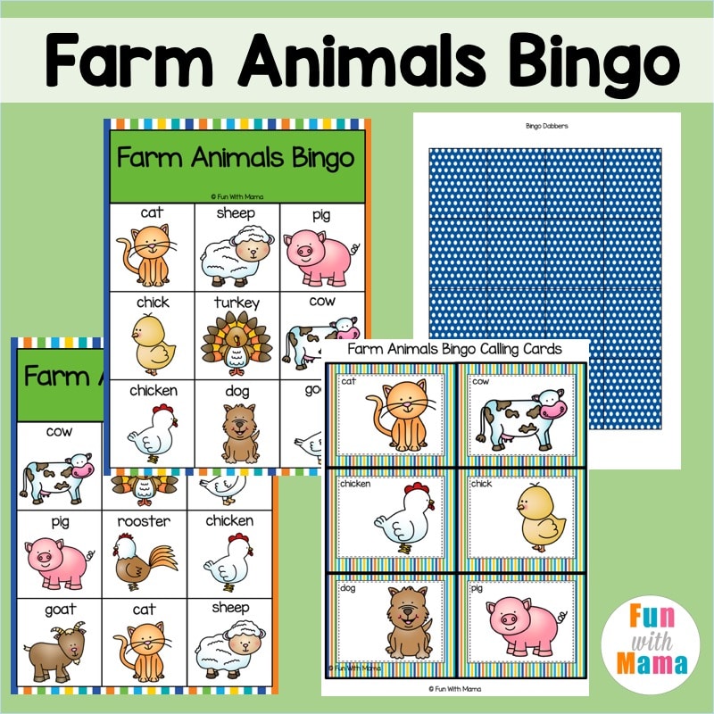 Farm Animal Bingo - Printable Free Bingo Cards