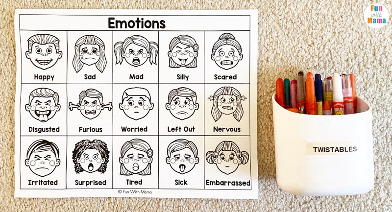 emotion chart for kids