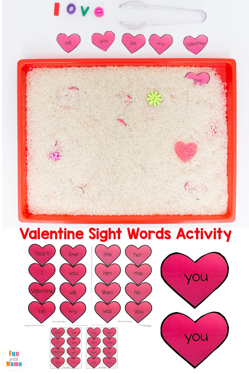 Valentine Sight Word Activity