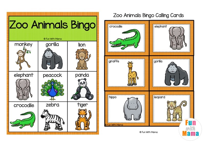 animal bingo game 