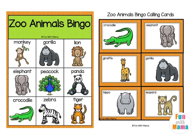 animal bingo game
