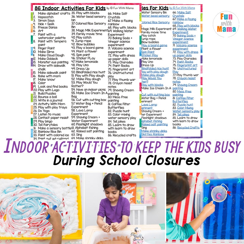 indoor activities for kids