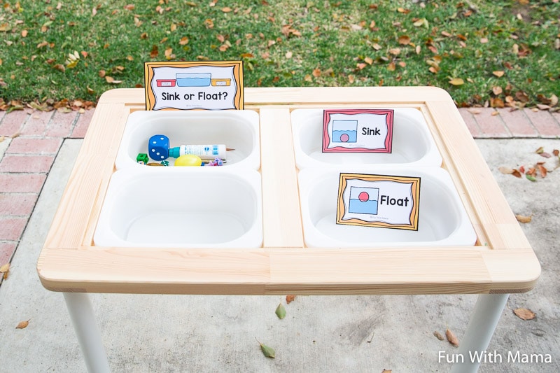 sink or float activity set up