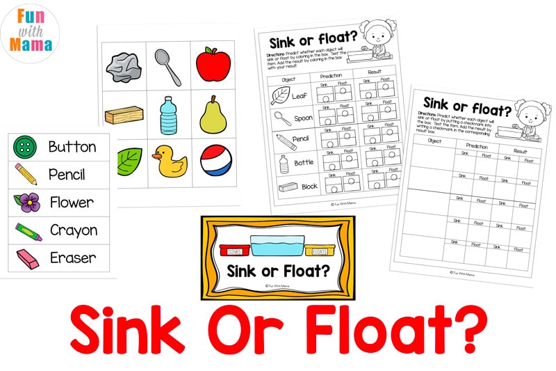 sink or float worksheets and printable