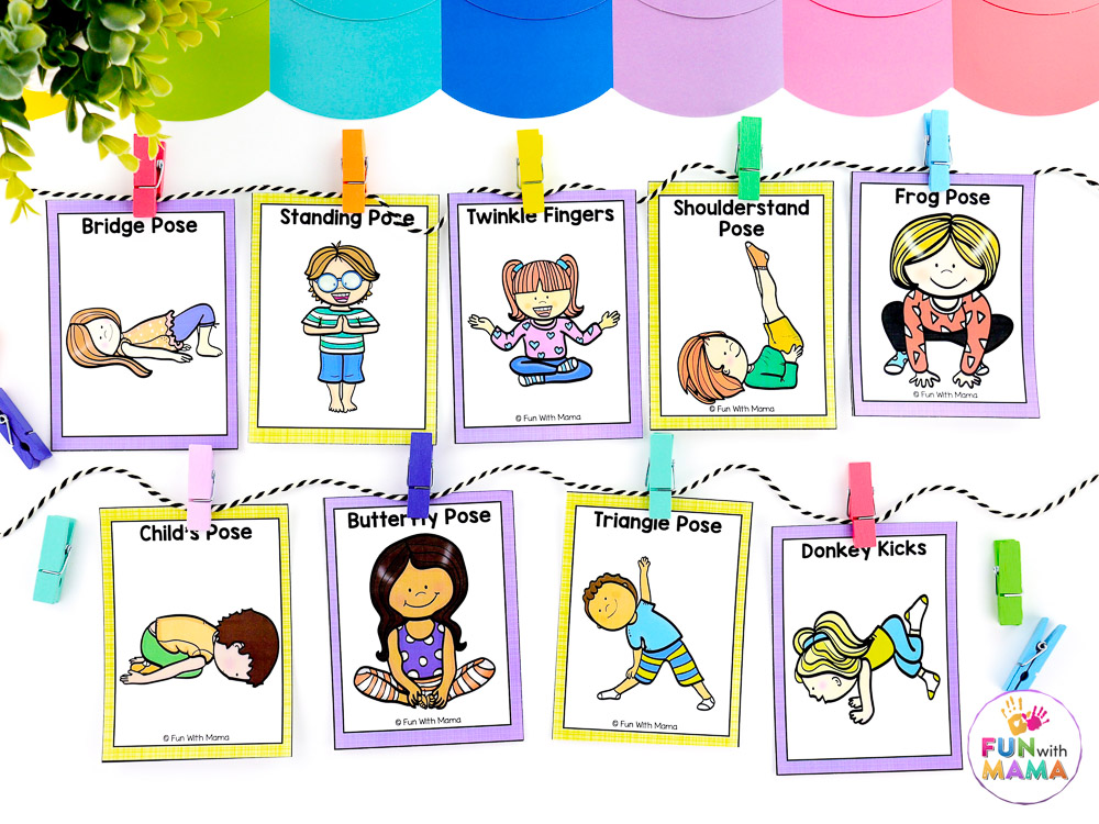 Yoga Cards for Kids: Ocean Animal Poses – Printables 4 Learning