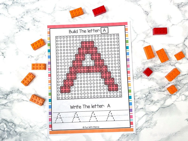 letter A Lego alphabet 