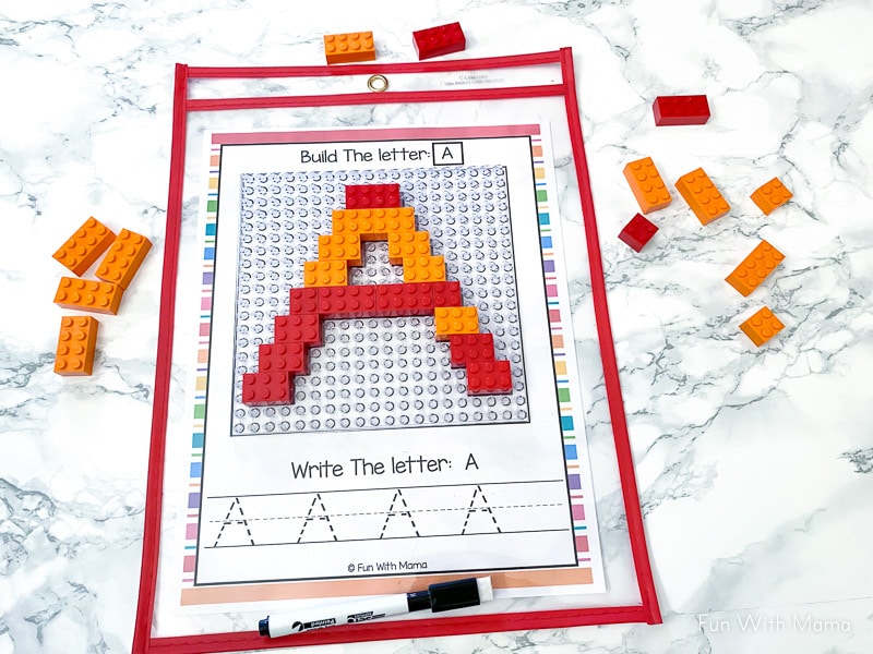 preschool lego letter activity 