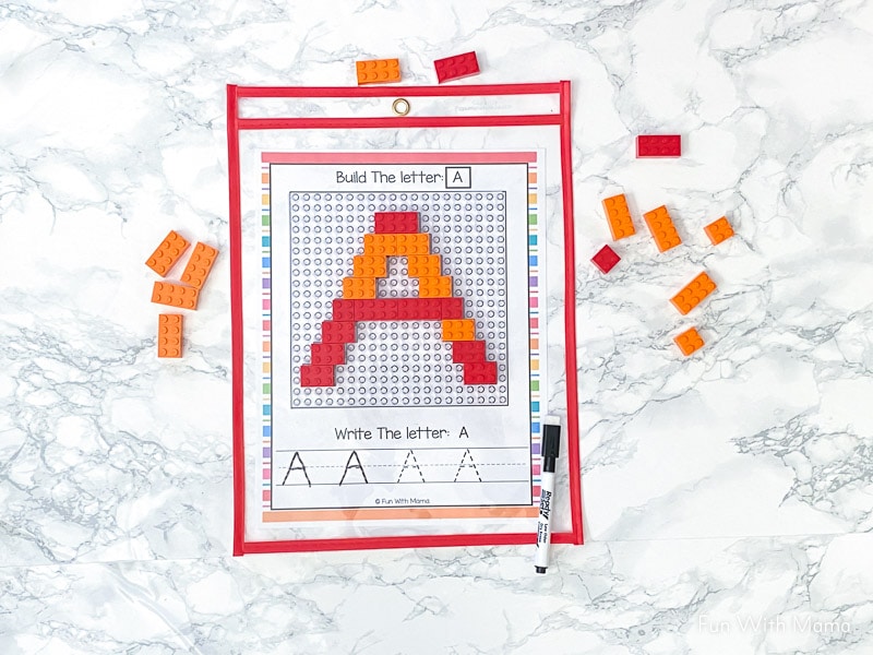 letter a lego learning 