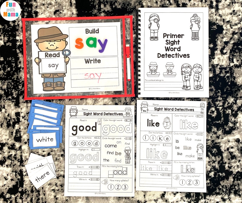 primer sight word kindergarten learning