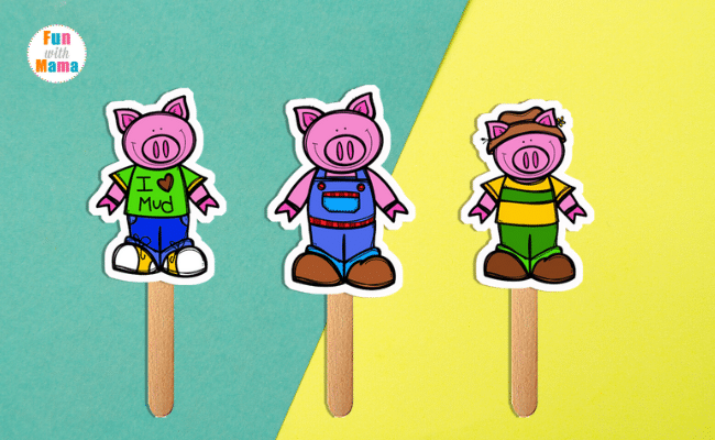 the three little pig puppets