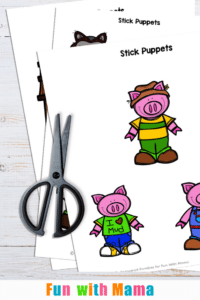Free Printable Stick Puppets: The Three Little Pigs - Fun with Mama