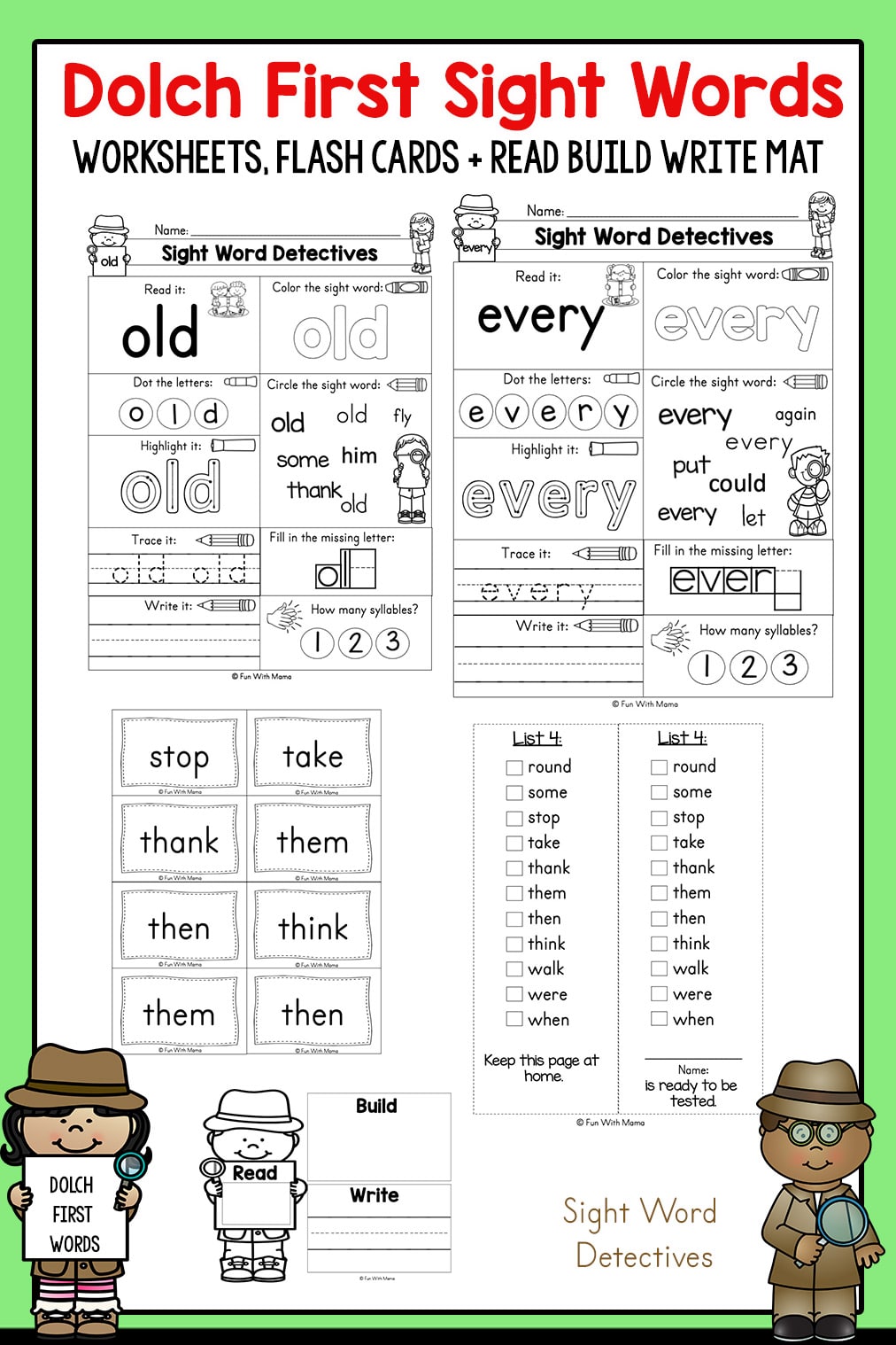 First Grade Sight Words - Interactive Worksheets for Kids