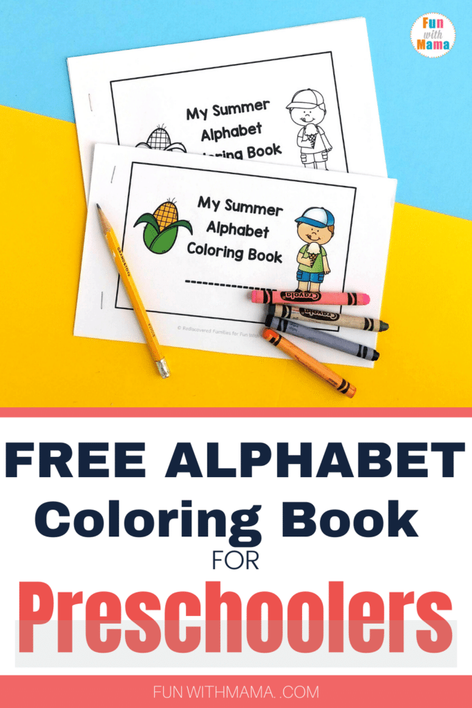 summer alphabet coloring book